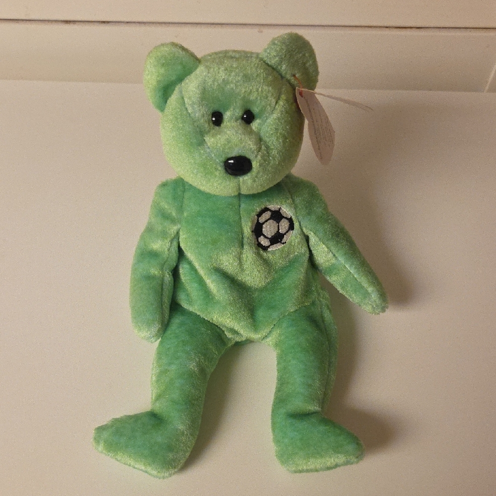 Ty Green Plush Bear Stuffed Animal